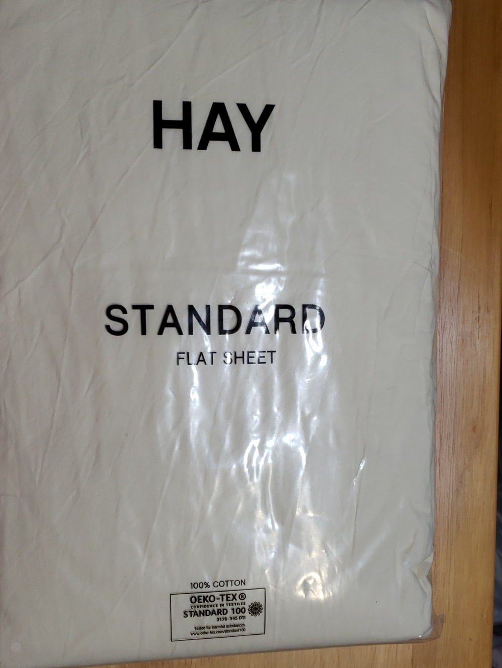 HAY Standard Flat Sheet in Ivory, Full/Queen